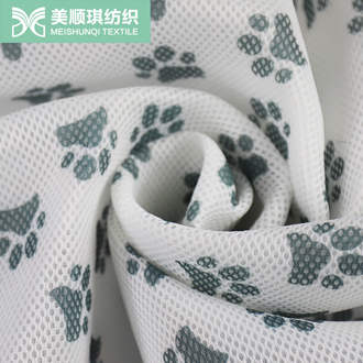 Thin polyester sandwich printed mesh